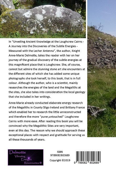 Backcover book about the energies at the Loughcrew Cairns