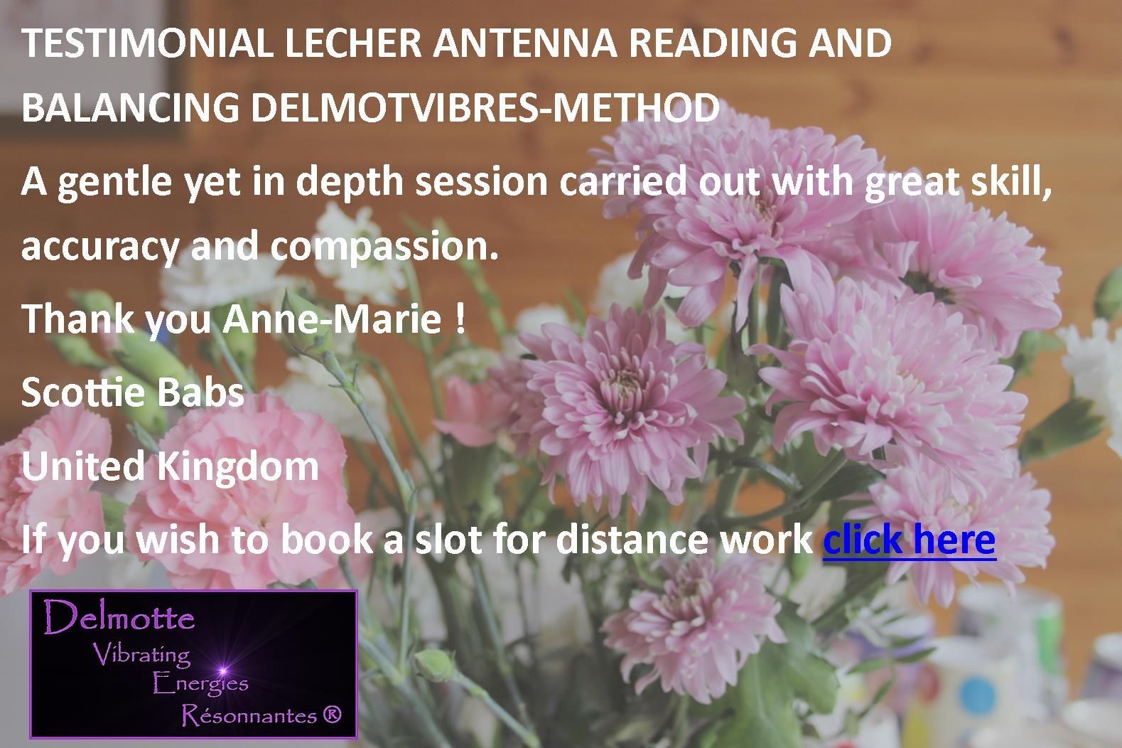 Testimoniial Lecher antenna treatment Delmotvibres method